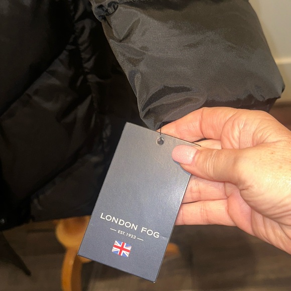 London Fog Faux Fur Hood Down Filled Coat - Picture 2 of 11